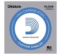 DAddario PL008 Single Plain Steel .008