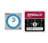 D'Addario PL010-5 Plain Steel Electric/Acoustic Guitar Strings 5-Pack & PL013-5 Plain Steel Electric/Acoustic Guitar Strings 5-Pack