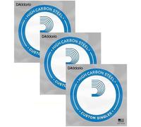 D'Addario PL011 0.011 Plain Steel Single String for Guitar (Pack of 3)