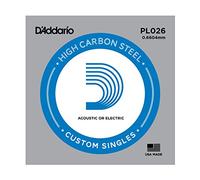 D'Addario PL026 0.026 Plain Steel Single String for Guitar