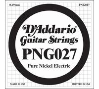 D'Addario PNG027 Pure Nickel Electric Guitar Single String, .027