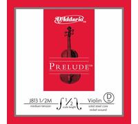 D'Addario Prelude Violin Single D String, 1/2 Scale, Medium Tension, 10-Pack