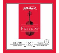 D'Addario Prelude Violin Single E String, 3/4 Scale, Medium Tension, 10-Pack