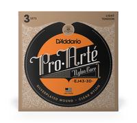 D'Addario Pro-Arté EJ43-3D Low Tension Classical Guitar Strings, 3-Pack
