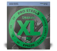 D'Addario Bass Guitar Strings XL Pro Steels EPS220 Long Scale Super Light 40-95, 4-String