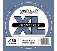 D'Addario PSB080M ProSteels Bass Guitar Single String, Medium Scale, .080