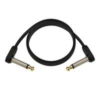 D'Addario PW-FPRR-02 Flat Patch Cable Flat patch cable for guitar/bass, 2ft Right Angle, Single PK