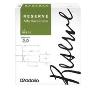 D'Addario Woodwinds Reserve Alto Saxophone Reeds - Sax Reeds - Thick Blank Reed for Rich, Warm Tone - 2.0 Strength, 10 Pack