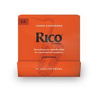 D'Addario Rico Tenor Saxophone Reeds, Strength 2.5, Pack of 25