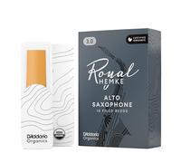 D'Addario Royal | Hemke Organic Alto Saxophone Reeds, Strength 3.0, 10-pack | Hemke Organic sax reeds deliver refined tone, consistent response, warm sound and expressive classical or jazz performance.