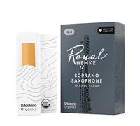 D'Addario Royal | Hemke Organic Soprano Saxophone Reeds, Strength 4.0, 10-pack