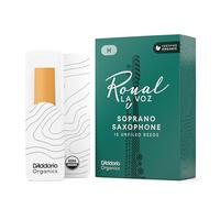 D'Addario Royal | La Voz Organic Soprano Saxophone Reeds, Strength Hard, 10-pack