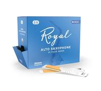 D'Addario Woodwinds - Royal Alto Saxophone Reeds - Alto Sax Reeds with Strong Spine - Alto Saxophone Reeds - Great for Classical or Jazz - Strength 2.5, 25-Pack