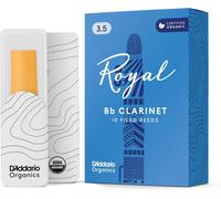 D'Addario Royal Organic Bb Clarinet Reeds Strength 3.5, 10-Pack