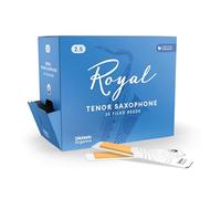 D'Addario Woodwinds - Royal Tenor Saxophone Reeds - Tenor Sax Reeds with Strong Spine - Tenor Saxophone Reeds - Great for Classical or Jazz - Strength 2.5, 25-Pack