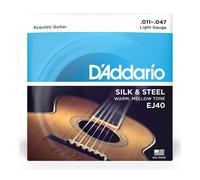 D'Addario Silk & Steel Folk Acoustic Guitar Strings (.010 - .047)