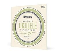 D'Addario Soprano Ukulele Strings, Black Nylon, EJ53S, 4-String Set, Pack of 1