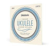 D'Addario Tenor Ukulele Strings, Clear Nylon, EJ65TLG, Low-G, 4-String Set, Pack of 1