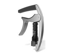 D'Addario Tri-Action Capo Acoustic & Electric Guitar Tension Adjustable (Silver)