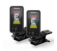 D'Addario Twin-Pack Eclipse Rechargeable Headstock Clip On Guitar Tuner, PW-CT-27, Black