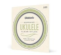 D'Addario Soprano Ukulele Strings, Clear Nylon, EJ65S, 4-String Set, Pack of 1