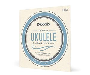 D'Addario Ukulele Strings Clear Nylon Tenor EJ65T, 4-String Set | D'Addario ukulele strings deliver warm tone, excellent intonation, tuning stability and long-lasting performance.