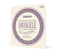 D'Addario Soprano/Concert Ukulele Strings EJ99SC, Fluorocarbon 4-String Set, Pack of 1