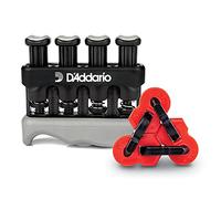 D'Addario Varigrip Finger Strengthener with Fiddilink - Finger Exerciser & Guitar Trainer with Simulated Strings for Callus Building - Strengthening & Coordination Tool for Guitar Players