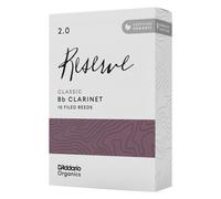 D'Addario Clarinet Reeds - Organic Reserve Classic Bb - 2.0 Strength - 10 Pack