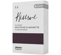 D'Addario Clarinet Reeds Organic Reserve Classic German Individually Sealed 2.5 Strength 10 Pack