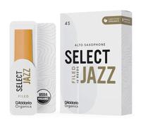 D'Addario Organic Select Jazz Filed Alto Saxophone Reeds - Sax Reeds - Individually Sealed - 4 Soft, 10 Pack