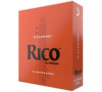D’Addario Woodwinds - Rico Eb Clarinet Reeds - Reeds for Clarinet - Crafted for Beginners, Students, Educators - Strength 2.0, Pack of 10