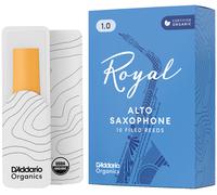 D'Addario Woodwinds Alto Saxophone Reeds Royal - Strong Spine - 1.0, 10-pack