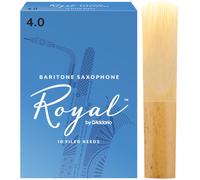 D'Addario Woodwinds - Royal Baritone Saxophone Reeds - Baritone Sax Reeds with Strong Spine - Great for Classical or Jazz - Strength 4.0