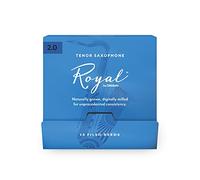 D'Addario Woodwinds - Royal Tenor Saxophone Reeds - Tenor Sax Reeds with Strong Spine - Tenor Saxophone Reeds - Great for Classical or Jazz - Strength 2.0, 25-Pack