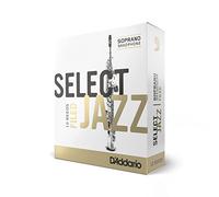 D'Addario Woodwinds Select Jazz Soprano Sax Reeds, Filed, Strength 2 Hard, 10-Pack