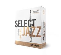 D'Addario Woodwinds Select Jazz Soprano Sax Reeds, Unfiled, Strength 4 Soft, 10-pack
