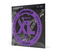 D'Addario XL Chromes Flatwound Electric Guitar Strings ECG24, 11-50 | XL Chromes flatwounds deliver ultra-smooth feel, warm jazz tone, reduced finger noise and exceptional durability.