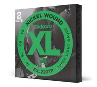 D'Addario Bass Strings EXL220TP - Nickel Wound 4-String, Super Light 40-95, Long Scale Twin Pack