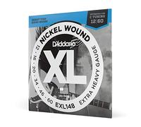 D'Addario XL Nickel EXL148 Electric Guitar Strings, Extra Heavy 12-60 | XL Nickel electric guitar strings deliver bright tone, accurate intonation, reliable durability, and consistent feel.