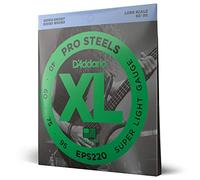 D'Addario Bass Guitar Strings, XL Pro Steels, EPS220, Long Scale, Super Light Gauge 40-95, 4-String Set, Pack of 1