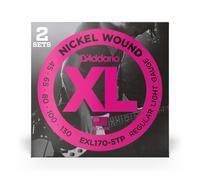 D'Addario XL-Series Nickel 45-130 5-String Bass Strings [EXL170-5TP], 2-Pack