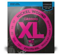 D'Addario XL-Series Nickel 45-130 5-String Bass Strings, Super Long, EXL170-5SL