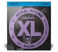 D'Addario XL-Series Nickel Wound 40-100 Bass Guitar Strings, Long Scale [EXL190]