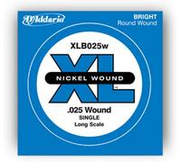 D'Addario XLB125 .125 Long Scale Nickel Wound Single String for Bass Guitar