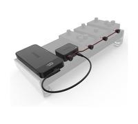 D'Addario Accessories XPND Pedal Power Battery Kit w/International Plugs, Type C/G/F/I Adaptors - Guitar Pedal Power Supply - USB Charging Battery with Customizable Daisy Chain