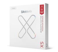 D'Addario Guitar Strings - XS Phosphor Bronze Coated Acoustic Guitar Strings - XSAPB1356-3P - Maximum Life with Smooth Feel & Exceptional Tone - For 6 String Guitars - 13-56 Medium, 3-Pack