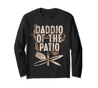 Daddio of The Patio Dad BBQ Grilling Smoking Meat Smoker Long Sleeve T-Shirt