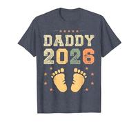 Daddy 2026, First Time Father, Expecting Dad to Be, New Dad T-Shirt, Men, Heather Blue, X-Large