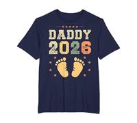Daddy 2026, First Time Father, Expecting Dad to Be, New Dad T-Shirt, Men's Big and Tall, Navy Blue, 2X Tall